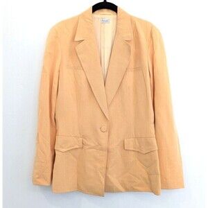 Paul Smith Blazer Womens Size 42/6 Yellow Linen Silk Vintage Office Career Coat